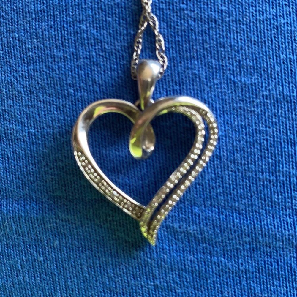 Sterling silver heart necklace